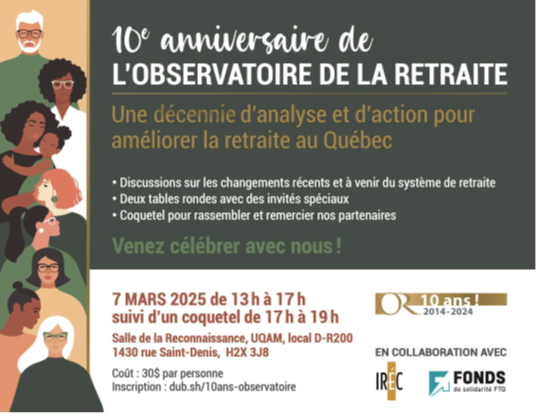 10e anniversaire de l’Observatoire de la retraite