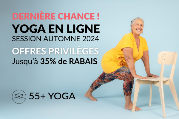 Yoga en ligne – DERNIÈRE CHANCE DE CONFIRMER VOTRE PLACE !